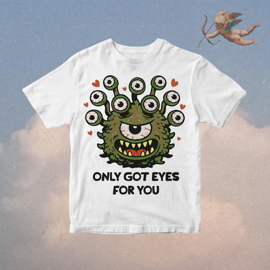 Valentine Beholder Eye Monster PNG: Fantasy Creature Clipart Sublimation Shirt Design (Digital Download)