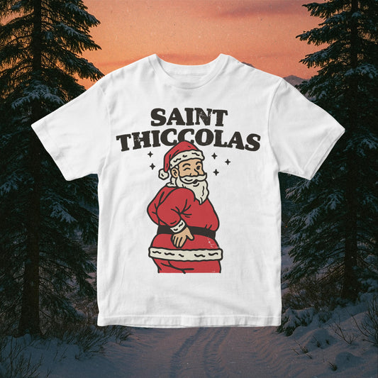 Saint Thiccolas PNG: Funny Retro Christmas Santa Design (Digital Download)