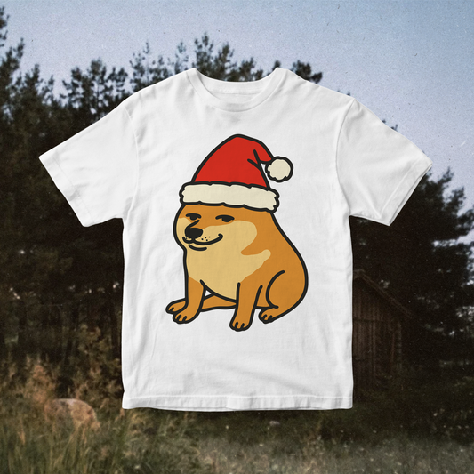 Christmas Shiba Dog PNG: Meme Dog Santa Design (Digital Download)