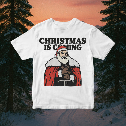 Christmas is Coming PNG: Medieval Fantasy Movie Santa Design (Digital Download)