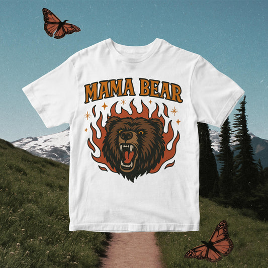 Mama Bear PNG – Retro Bear Head Sublimation Design (Digital Download)