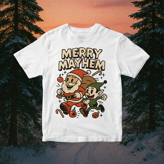 Rubber Hose Christmas PNG: Merry Mayhem Santa Elf Vintage Cartoon Clipart (Digital Download)