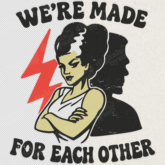 Frankenstein Valentine PNG: Vintage Romantic Saying Design (Digital Download)