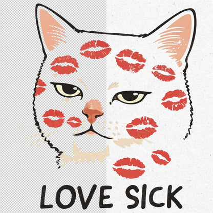 Anti-Valentine Cat PNG: Sarcastic T-shirt Design (Digital Download)