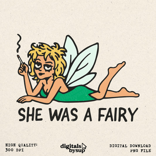 Goth Fairy PNG - Fantasy Grunge Design for POD (Digital Download)