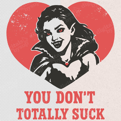 Gothic Vampire PNG: Anti-valentine Sublimation Sarcastic Graphic Design (Digital Download)