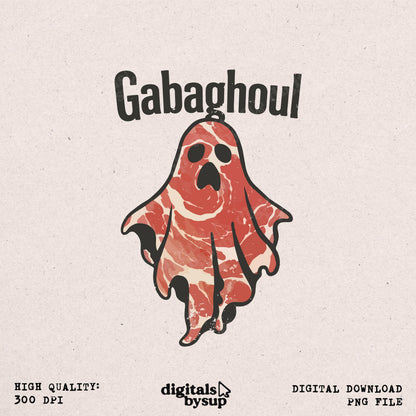 Gabagool Meme PNG - Gabaghoul Funny Halloween Ghost Italian Food Sublimation Design