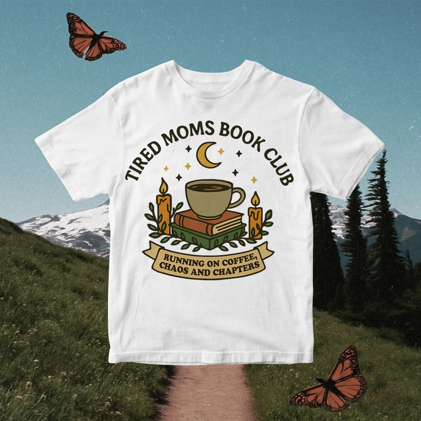 Tired Moms Book Club PNG: Funny Mom Shirt Sublimation Design (Digital Download)