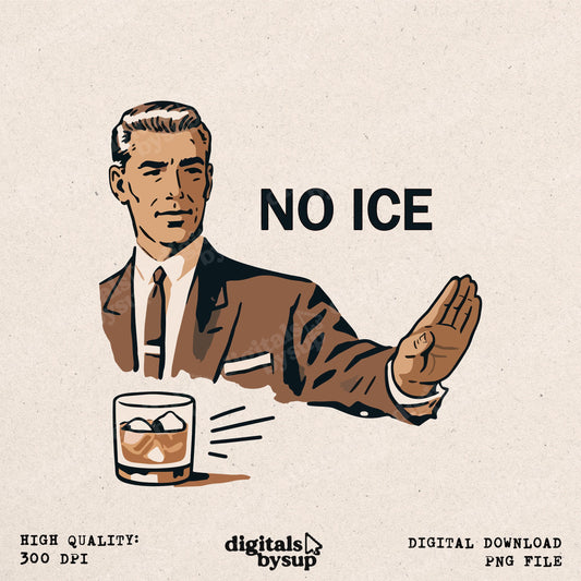 Anti ICE PNG: Political Retro Meme Art, Whiskey Bourbon Clipart (Digital Download)