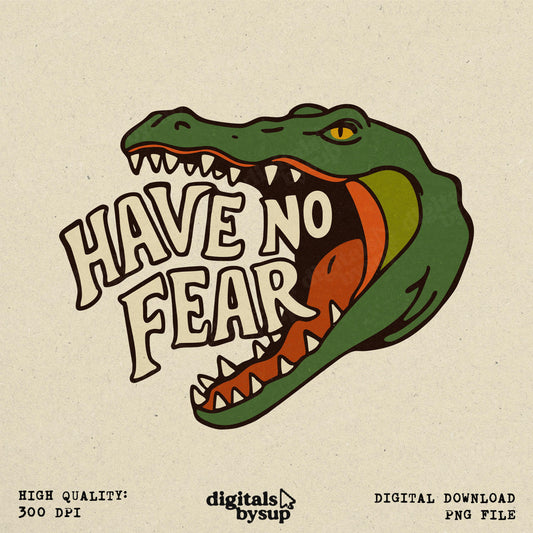 Retro Crocodile PNG: Vintage Alligator Clipart Motivational Quote Sublimation Design (Digital Download