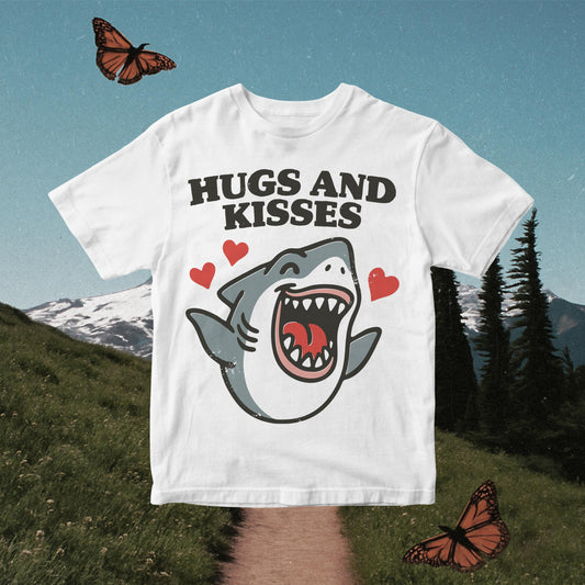 Shark Valentines PNG: Vintage Romantic Funny Design (Digital Download)