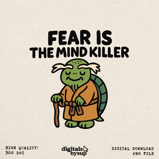 Funny Turtle PNG – Wise Sensei Cartoon Master Clipart for Sublimation POD Instant Download Design