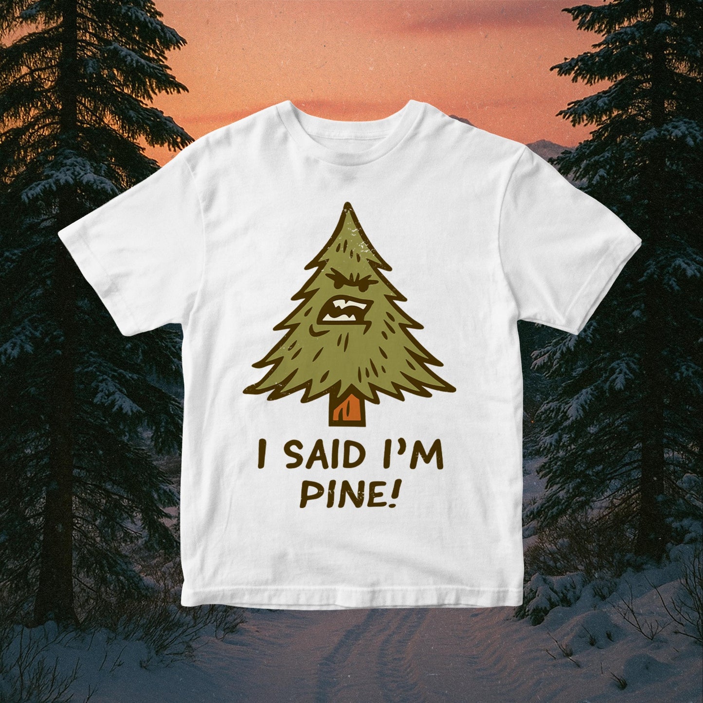 Christmas Tree PNG: Funny & Sarcastic Angry Pine Design (Digital Download)