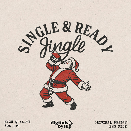 Retro Santa Claus PNG: Vintage Christmas Sublimation Design (Digital Download)