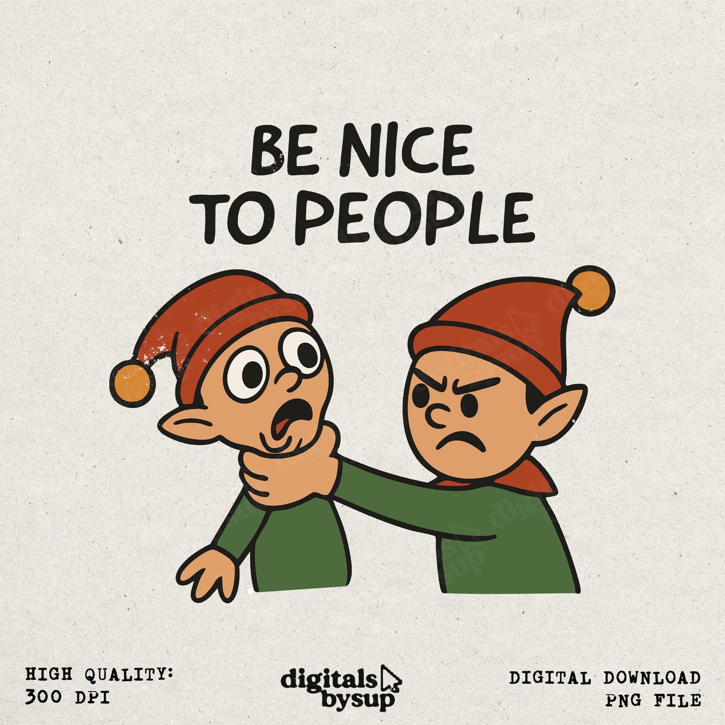 Sarcastic Christmas PNG: Funny Elf Design, Offensive Humor Clipart (Digital Download)