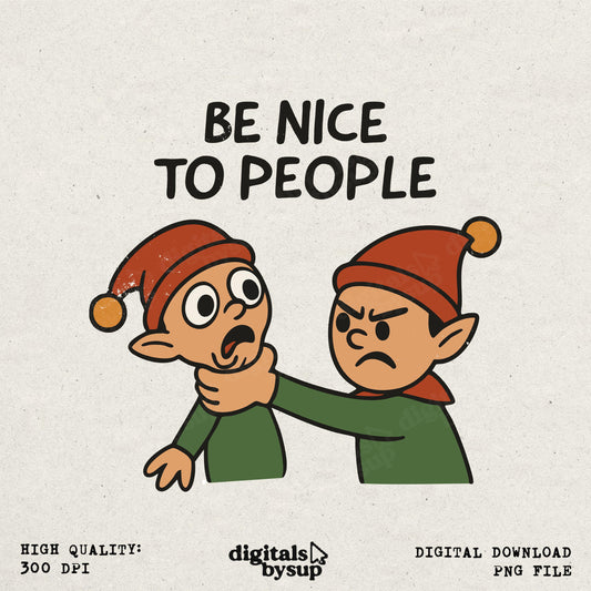 Sarcastic Christmas PNG: Funny Elf Design, Offensive Humor Clipart (Digital Download)