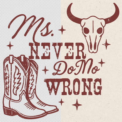 Western Cowgirl PNG: Funny Country Shirt Design (Digital Download)
