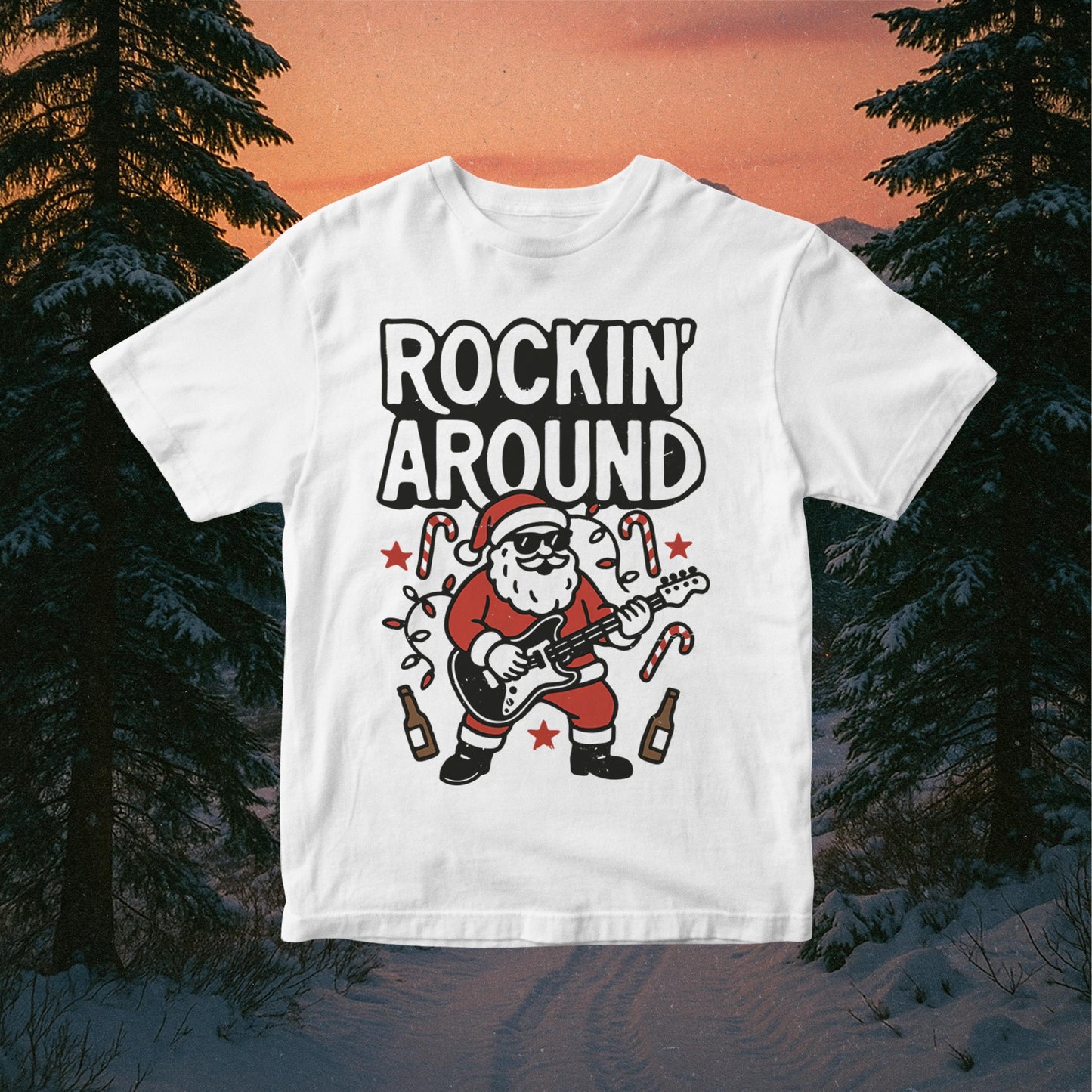 Funny Retro Christmas PNG: Song Lyrics, Santa Design (Digital Download)
