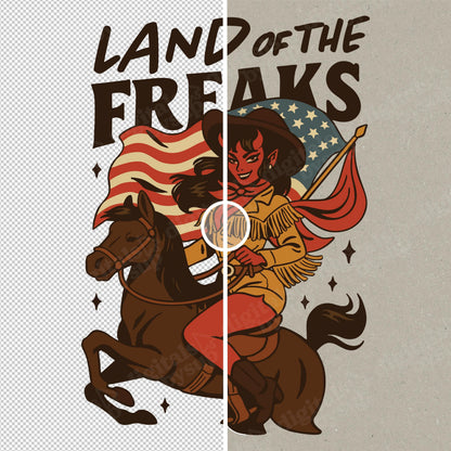 Demon Cowgirl PNG - Trendy Western Design (Instant Digital Download)