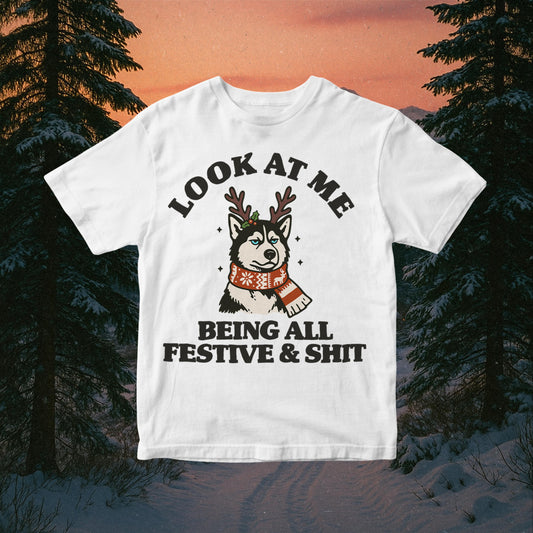 Funny Christmas Husky PNG - Sarcastic Holiday Dog Design (Digital Download)