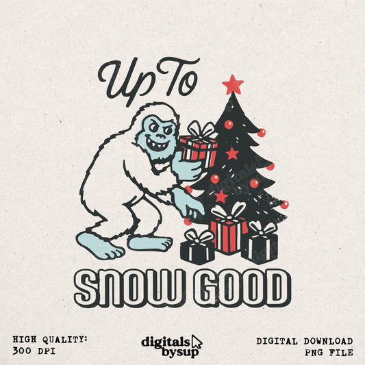 Abominable Snowman PNG - Funny Christmas Cryptid Sublimation Clipart (Digital Download)
