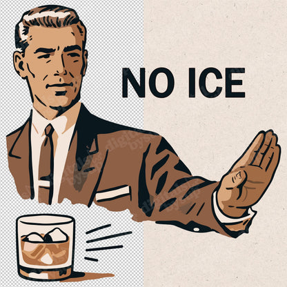Anti ICE PNG: Political Retro Meme Art, Whiskey Bourbon Clipart (Digital Download)