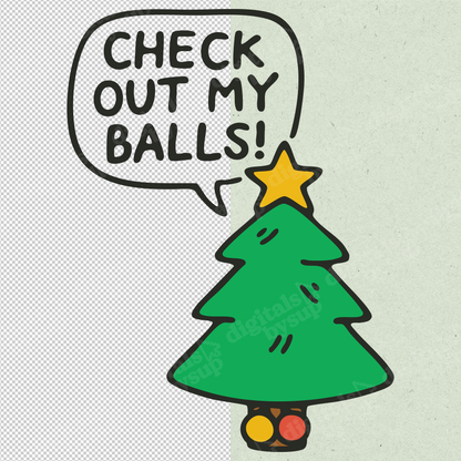 Funny Christmas Tree PNG: Sarcastic Yule Design (Digital Download)