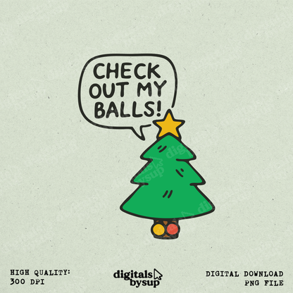 Funny Christmas Tree PNG: Sarcastic Yule Design (Digital Download)