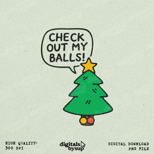 Funny Christmas Tree PNG: Sarcastic Yule Design (Digital Download)