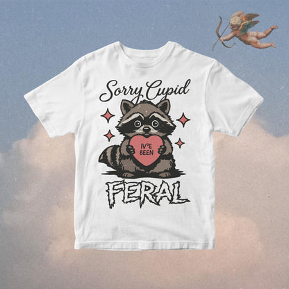 Sorry Cupid I've Been Feral PNG: Vintage Raccoon Valentines Day Design (Digital Download)