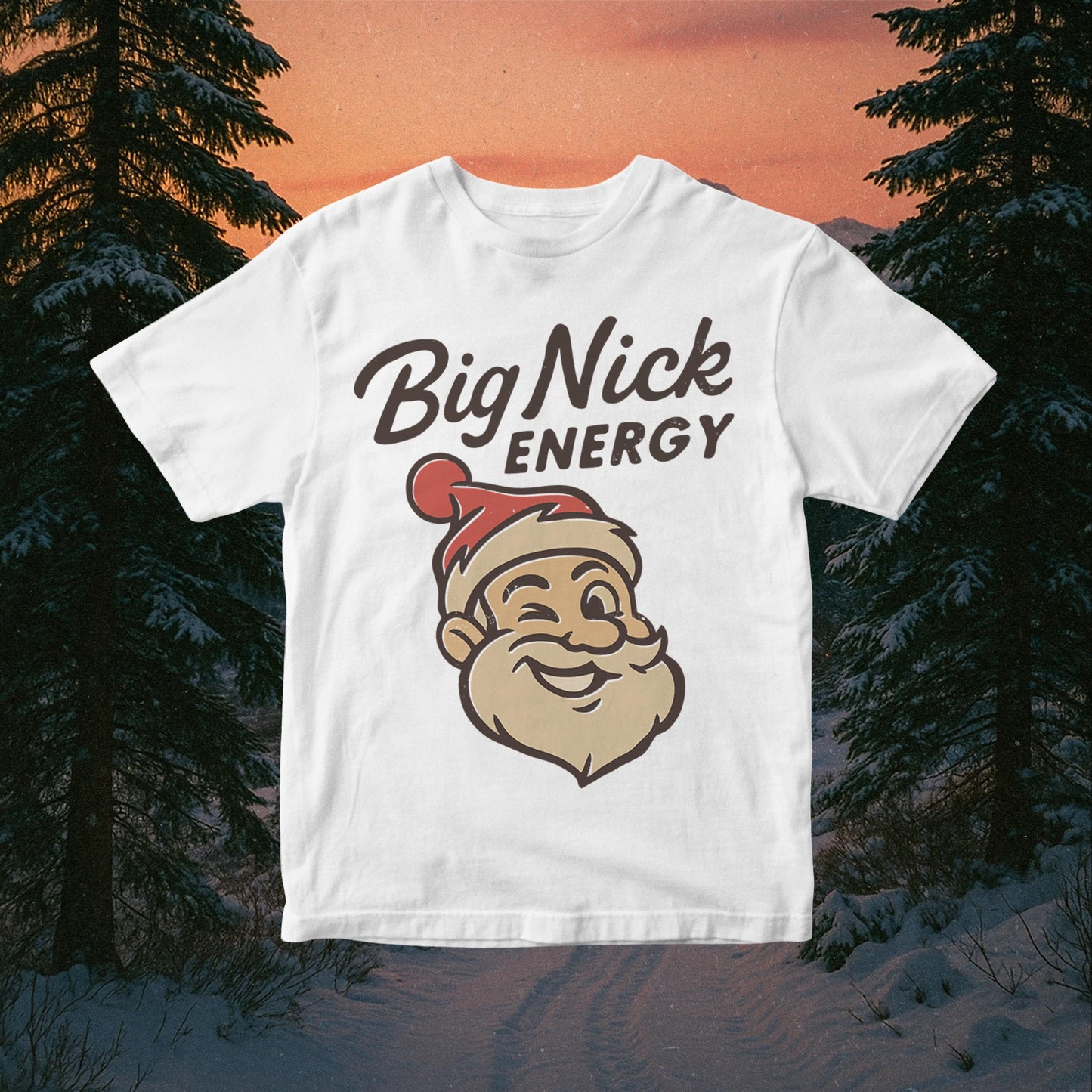 Big Nick Energy Santa PNG: Funny Retro Christmas Design (Digital Download)