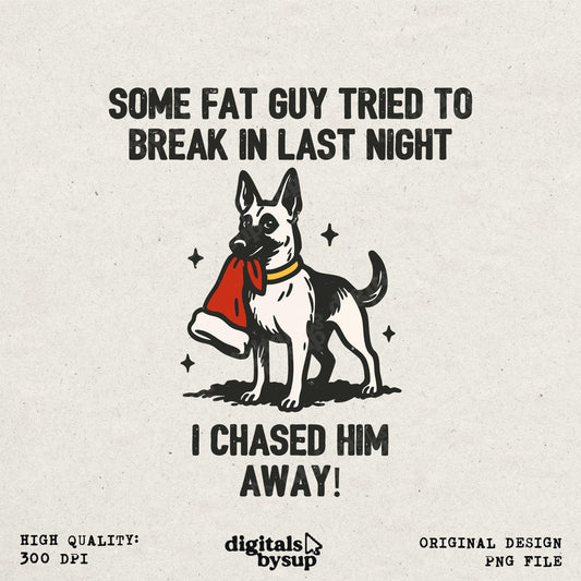 Funny Dog Christmas PNG: Vintage Santa Sublimation Design (Digital Download)