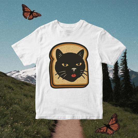 Cat In Bread PNG: Funny Pet Meme Tee Design (Digital Download)