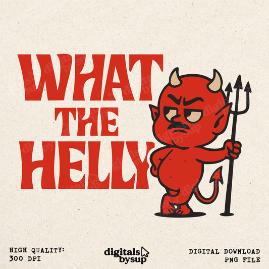 Funny Devil PNG: Retro Sarcastic Humor Clipart (Digital Download)