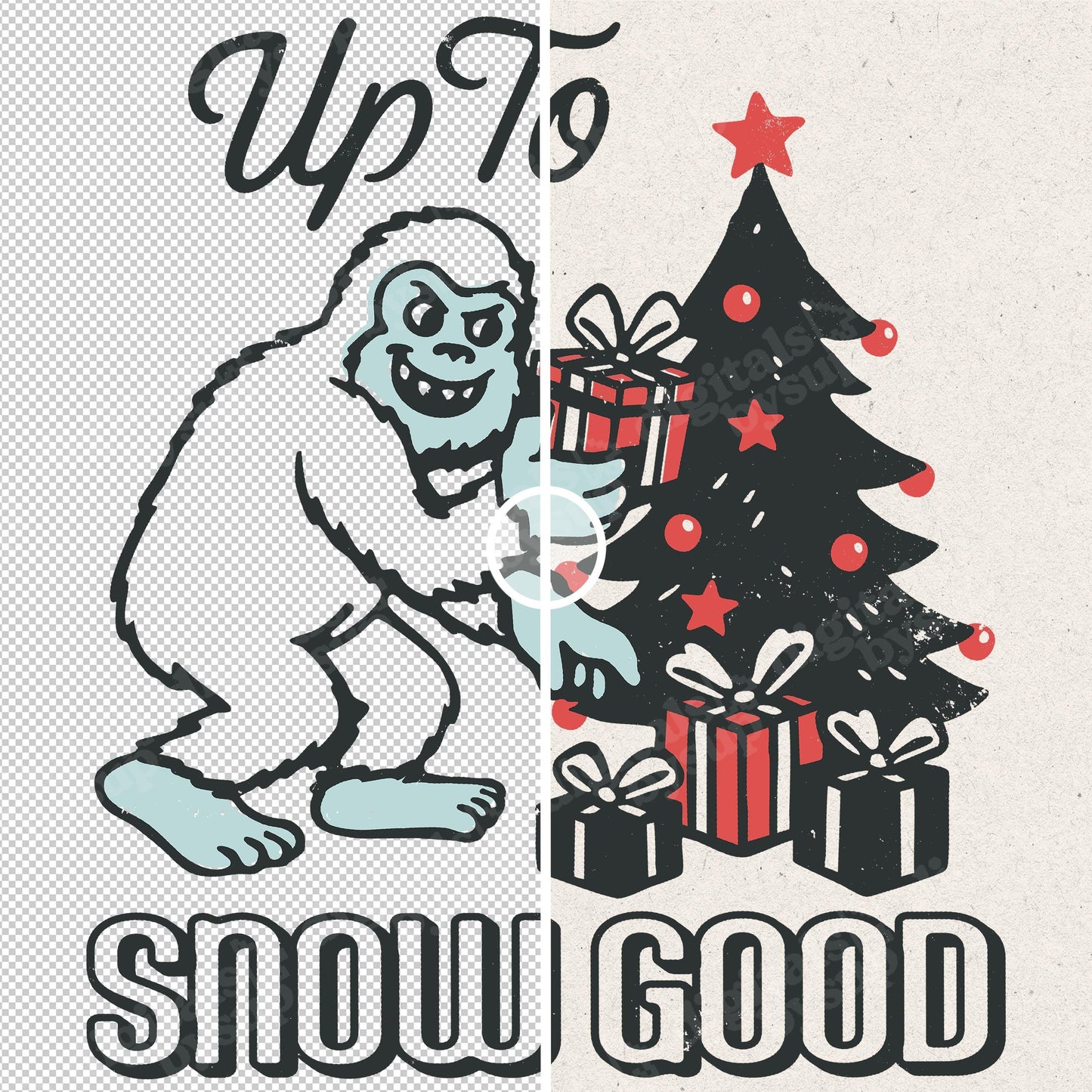 Abominable Snowman PNG - Funny Christmas Cryptid Sublimation Clipart (Digital Download)