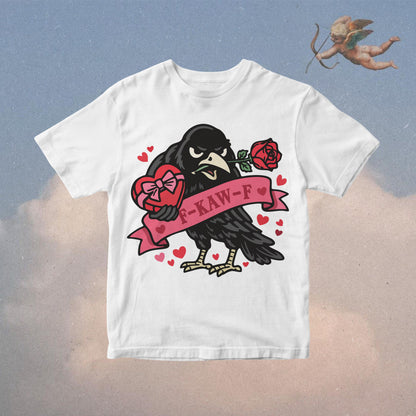 Raven Anti Valentine Png: Trendy Valentine F-Caw-F Crow Png, Gothic Raven Dark Romance, Anti Love, Galantines Day Png, Digital File