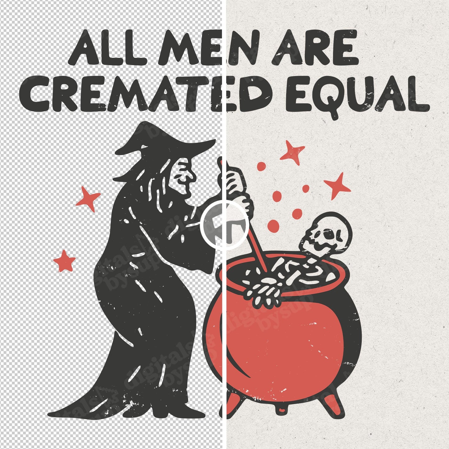 Funny Feminist Halloween PNG: Retro Spooky Woman Design (Digital Download)