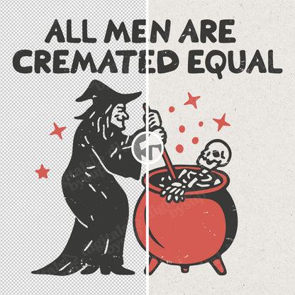 Funny Feminist Halloween PNG: Retro Spooky Woman Design (Digital Download)