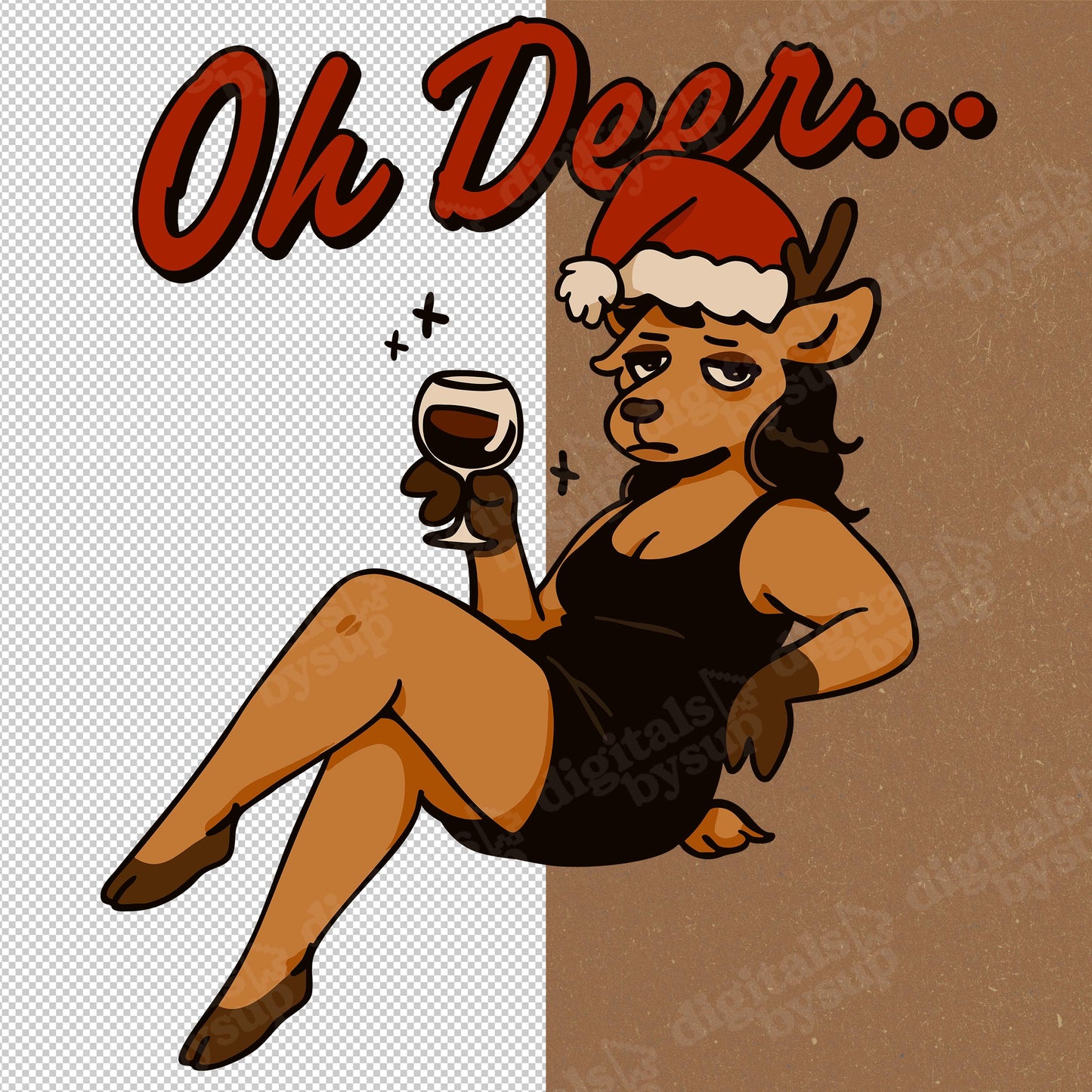 Reindeer Wine PNG: Mom Christmas Sassy Burnout Design (Digital Download)