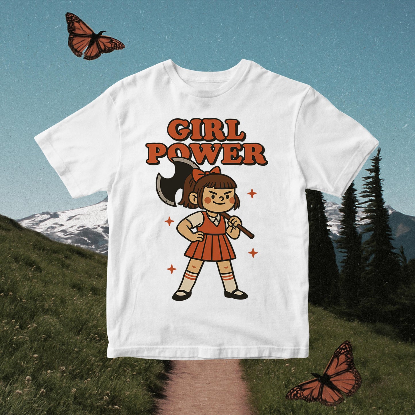 Feminist Axe Girl Clipart: Girl Power PNG (Digital Download)