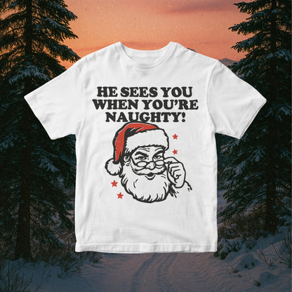 Naughty Santa PNG: Retro Christmas Design (Digital Download)
