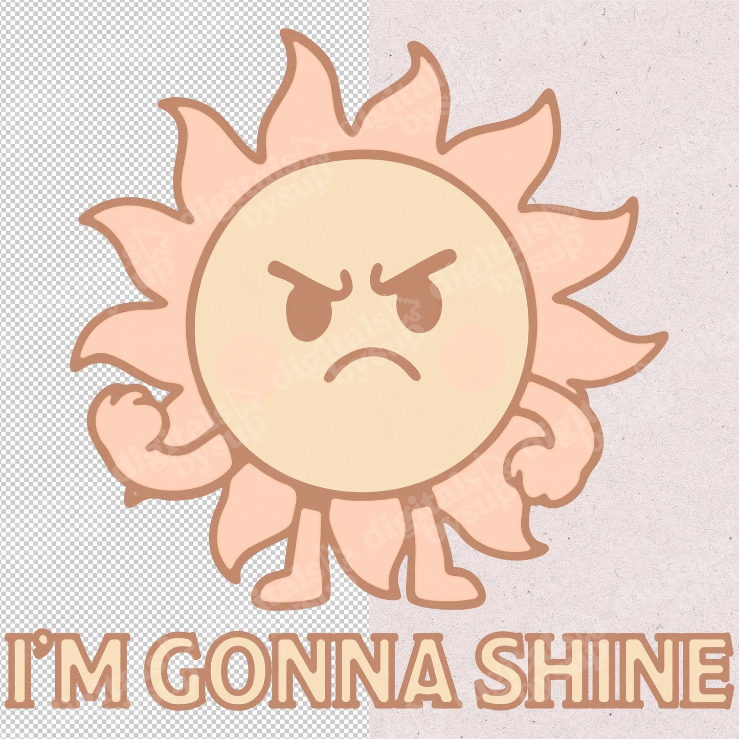 Funny Motivation PNG - Shine Bright Sun Clipart (Digital Download)
