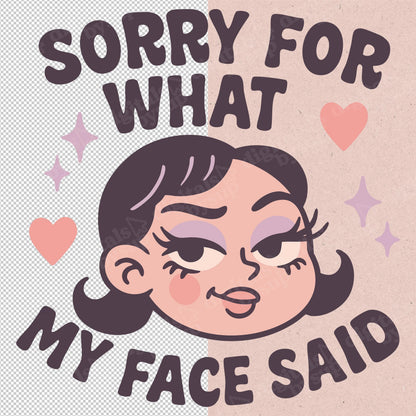 Sarcastic Snarky Face PNG: Retro Humor, Sassy Attitude (Digital Download)